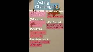 Acting challenge &ouml; #acting #trend #emotion #idk
