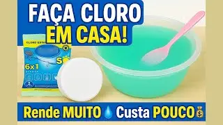 💥 Como Fazer CLORO CASEIRO com Pedra de Piscina 💰 Rende Muito e Custa Pouco!
