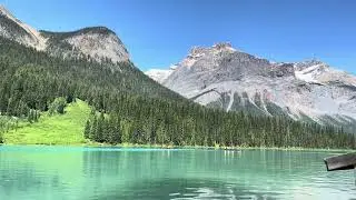 Our own private beach! @ Emerald Lake - Yoho National Park, Canada