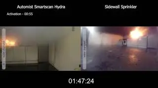 Automist vs traditional sprinklers tackling an oil fire | watermist system