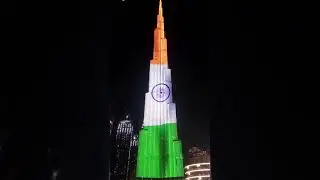 INDIAN FLAG IN BURJKHALIFA 🇮🇳2021 Independence day Status#har #ghar #thiranga