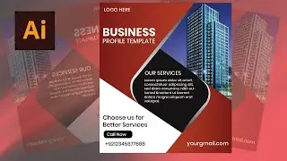 Business Profile Template in Adobe illustrator | Graphic design Tutorial