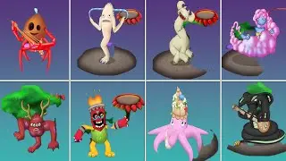The Monster Explorers versus Harmonious Volcano versus Jolly Island.