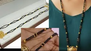गोल्डेन मोती से बना मंगलसूत्र // बहुत ही ज्यादा आसान डिजाइन // new design mangalsutra🙏 handwork🙏