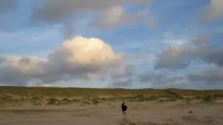 Amun 1.4 am Strand von Hvide Sande Powerkiting