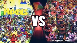 mixels vs fnaf (cartoon network vs steel wool) versus trailer [mix animatronics]