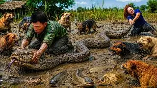 72 Hours No Escape: Giant Python Trapped In Muddy Swamp As Rescue Begins | Harvesting 100KG Fish!