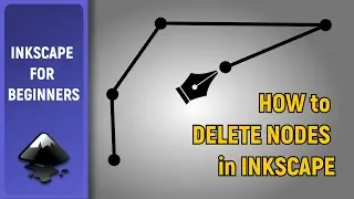 How to delete nodes in Inkscape. Tutorial for beginners