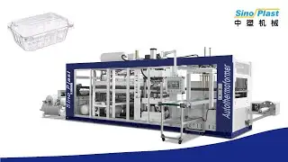 SinoPlast |  Automatic 4 Station Thermoforming Machine for making PET fruit punnets
