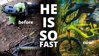 FROM BEGINNER TO SHREDDER | HIS MTB SKILLS HAVE PROGRESSED SO MUCH!