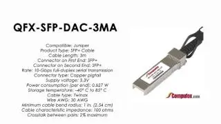 QFX-SFP-DAC-3MA  | Juniper Compatible SFP+ Direct Attach Active Cable 3m