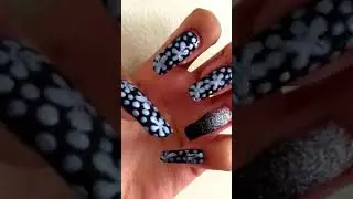 Black and silver nail art for beginners| basic nail art tutorial