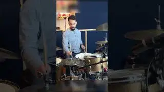 Drummer Plays Half Time 32nd Note Groove