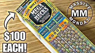HUGE WIN! $100 TICKET FULL PACK! $1,500 in $100 Scratch off Tickets!