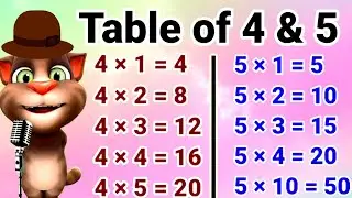 Table of 4 and 5 | 4 aur 5 ka Table | 4 ka Table 5 ka Table | Table 4 & 5 | Pahada #4aur5katable