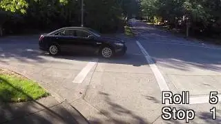 Drivers Rolling Stop Signs, Mostly