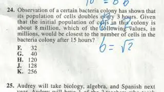 April 2015 - Q24 - Math ACT - Exponential Growth Model
