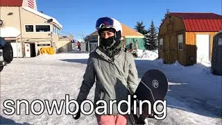 snowboarding vlog & trying to ski for the first time