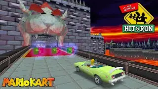 The Simpsons Hit and Run - MKDS Bowser's castle custom map mod