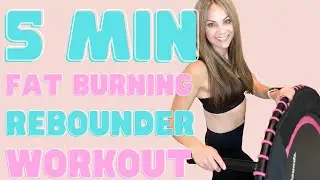 5 Minute Fat Burning Rebounder Interval Training Workout (boosts metabolism) | Sprints