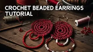 Easy and fast crochet beaded earrings earrings |Beginner friendly|