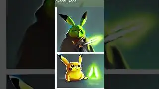Pikachu Yoda - Imaginary Art - Star Wars Pokemon mix