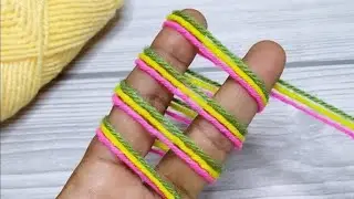 Amazing 3 Beautiful Woolen Yarn Flower making ideas with Finger | Easy Sewing Hack 