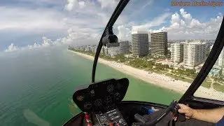 4K - MIAMI BEACH and its BEACHES in HELICOPTER - USA - Helicopter ride - TOUR - Vuelo en helicóptero