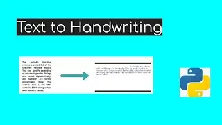 Text to handwriting using python || pywhatkit ||