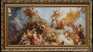 Gold Frame TV screensaver - Art Wallpaper - Michael Angelo Classic Painting - 3 HOURS