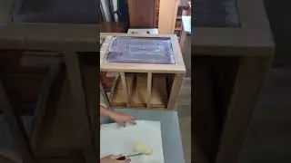 Easy DIY paintable wallpaper on bedsides tables