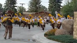 Western Thunder Marching Band and Wyoming Cheerleaders pregame at War Memorial Stadium 9-10-22