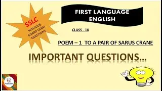 #SSLC#1ST LANGUAGE ENGLISH# IMPORTANT QUESTIONS PREV BOARD EXAM#SLOVED CHAPTERWISE#SCORPIO CLASS#