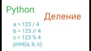 Виды деления в Python