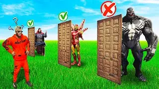 GTA 5: AVENGERS ARMY DOOR CHALLENGE with CHOP, BOB & SHINCHAN (GTA V Mods)