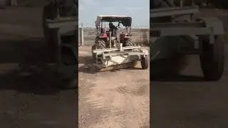 Road cleaning brush tractor