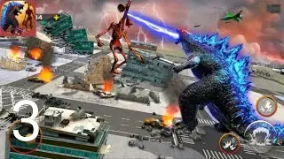 Monster Smash City-Godzilla Vs Siren Head Walkthrough Gameplay | All Levels Android,iOS| All Monster