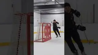 Flip The Puck Above The Net And Shoot