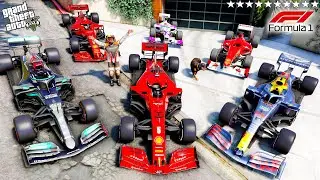 GTA 5 - Stealing F1 SUPERCARS with Franklin! (Real Life Cars #397)