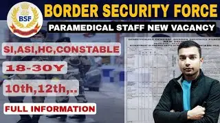 BORDER SECURITY FORCE PARAMEDICAL STAFF NEW VACANCY 2021 || DEFENCE93 ||