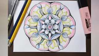 Mandala | zentangle art | easy mandala | zentangle art #zenart #zentangle #pattern #mandalaart