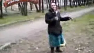 Old womman dancing