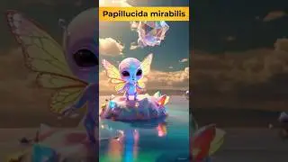🌟 Magical Cute Alien in Dreamy World! 🦋✨ | Beautiful Alien & Crystal UFO #Shorts
