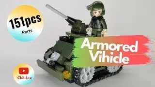 Armored Tank | Military | World War Vehicle | Stop Motion Brick'z | Sluban | Amazon Link On Below