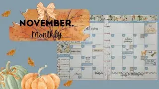 Plan With Me | November 2025 Monthly Spread | Sticker Kit  #happyplanner #stickerkits 