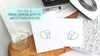 Зеркальное тиснение с помощью коврика Waffle Flower Media Mat | The Card Grotto