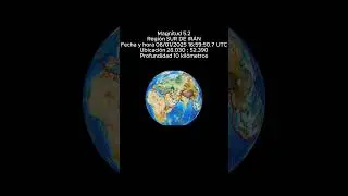 #Sismo Magnitud 5.2Regi&oacute;n SUR DE IR&Aacute;N Fecha y hora 06/01/2025 16:59:50.7 UTC Profundidad 10 kms.