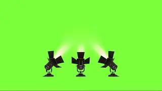 stage Lights Green screen video no copyright