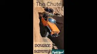 THE CHUTE IN HYPER SPEED... Double Sammy run out in Sand Hollow during @trail.hero 2022