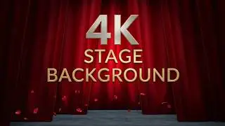 Theater curtains opening background 1 hour loop